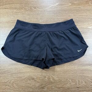 Nike Women's Dri-FIT Running Shorts Black Athletic Gym Active Size XL